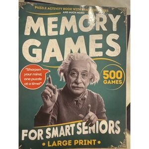 Memory Games for Smart Seniors Large print Crossword Puzzles 500 Games
